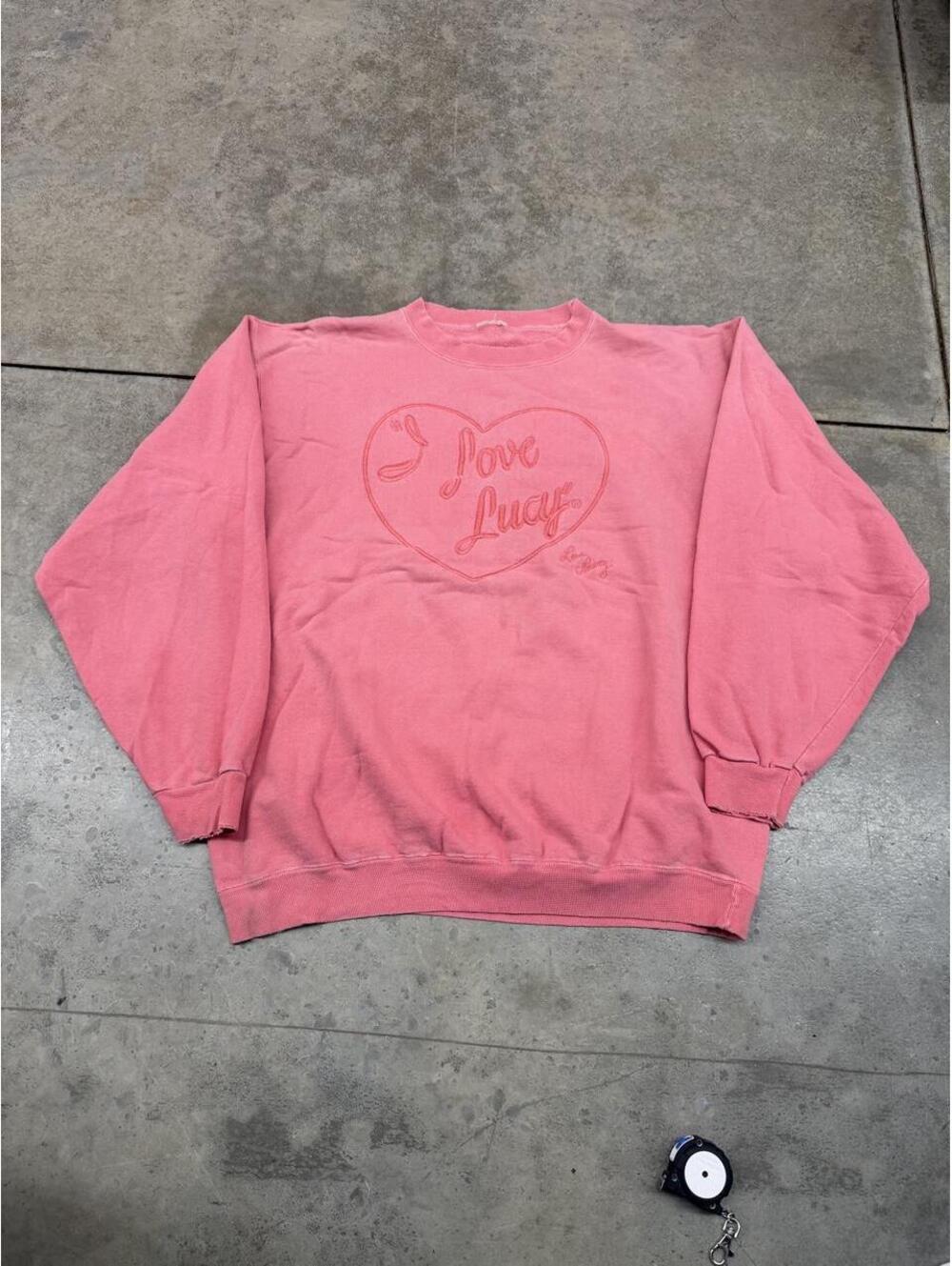 vintage i love lucy made in usa tv show pink crewneck size xl